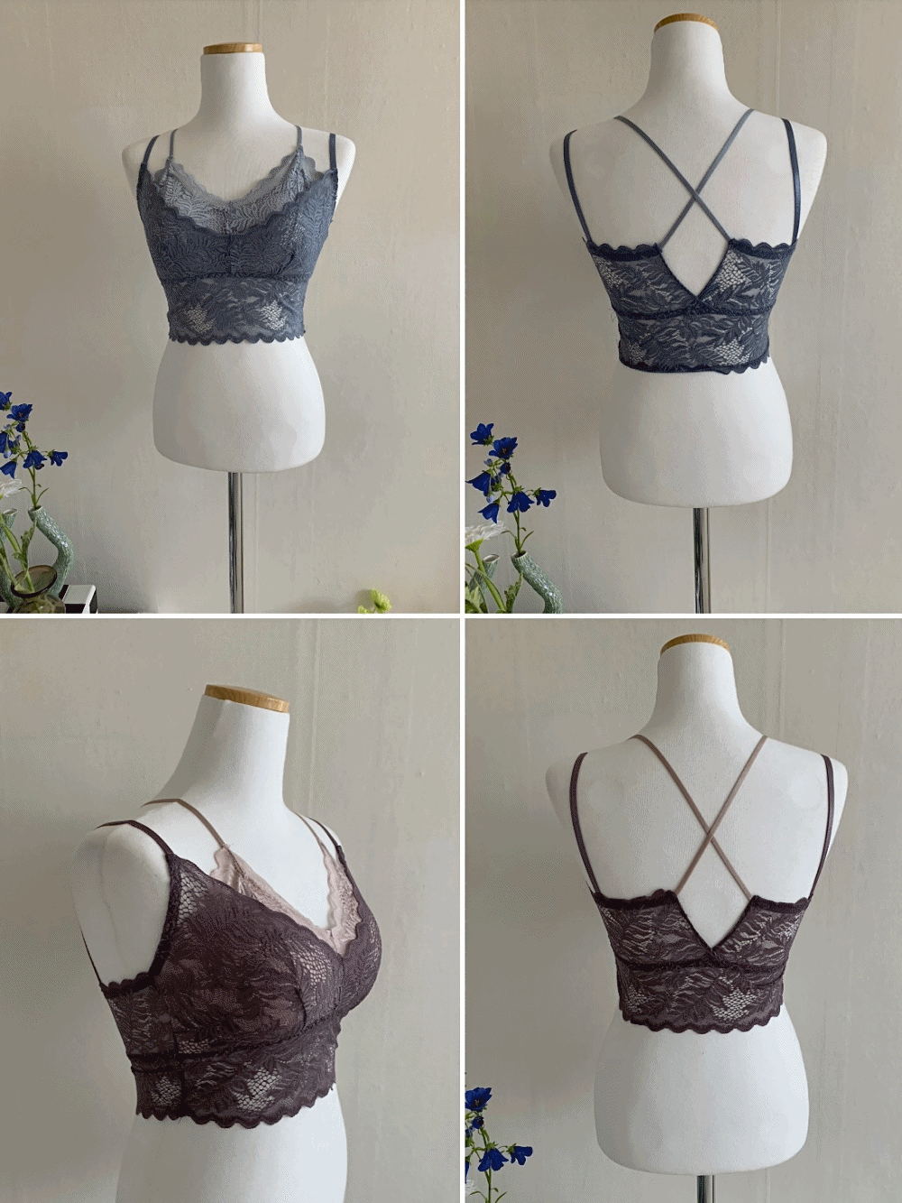 [Innerwear] Grace layered lace bralette / 4 colors
