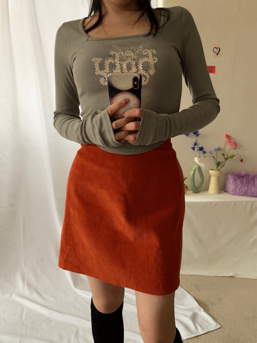 [Skirt] Margot Corduroy Mini Skirt / 3 colors