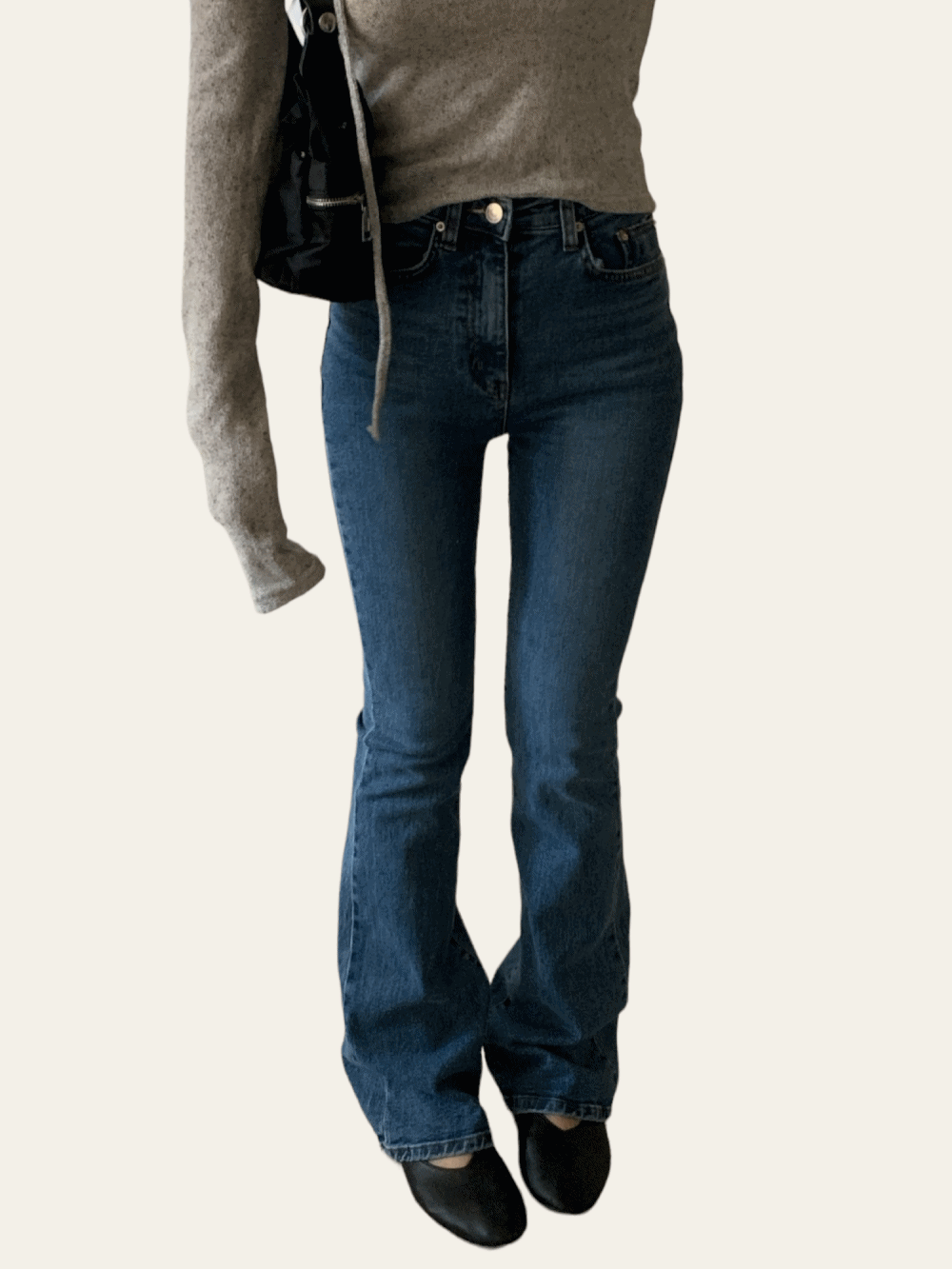 [Bottom] Deep Blue Bootscut Denim Jeans / one color
