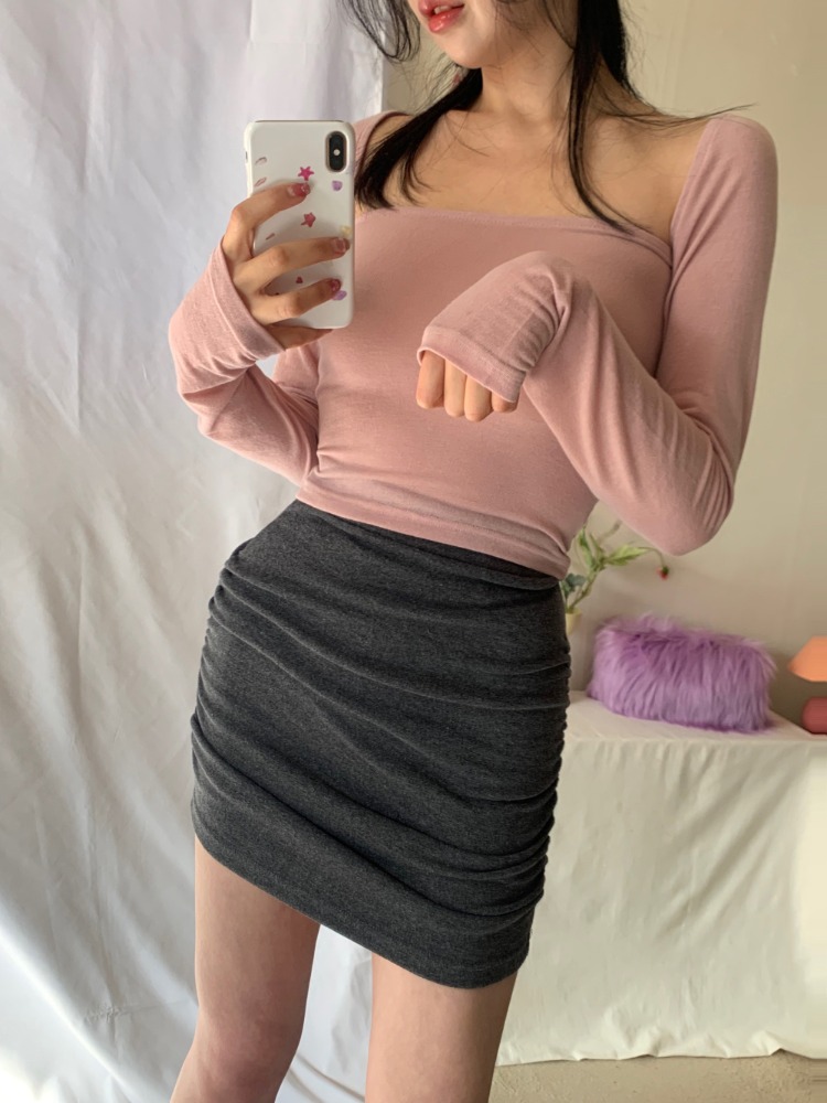 [Skirt] Beth Shirring Mini Skirt (3Color)