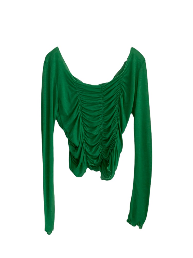 [SAMPLE SALE] [Top] Drape Shirring T. / 2 colors