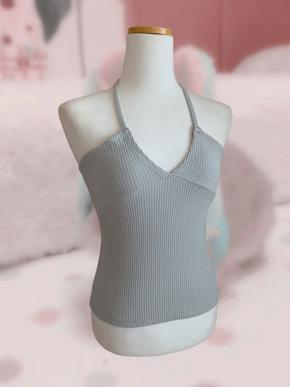 [Innerwear] Ballerina Halter Ribbon Sleeveless / 2 colors