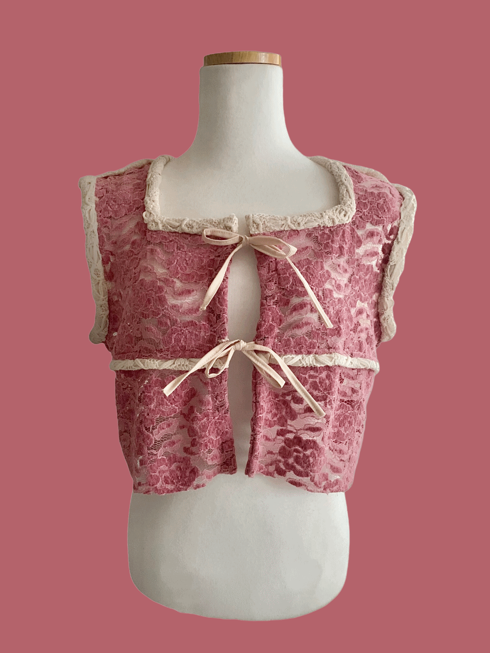 [Top/ Innerwear] Renée Ribbon Vest Bustier / 4 colors