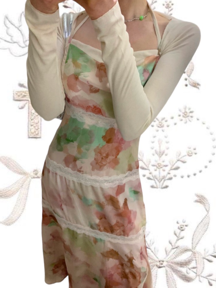 [Dress] Wendy Drape Mermaid Lace Dress / 2 colors
